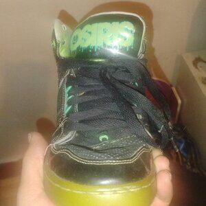 Osiris 83 green slime shoes vintage